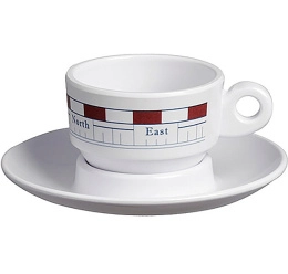 Чашки с блюдцами для кофе Marine Business Mistral, 6шт (10265279)